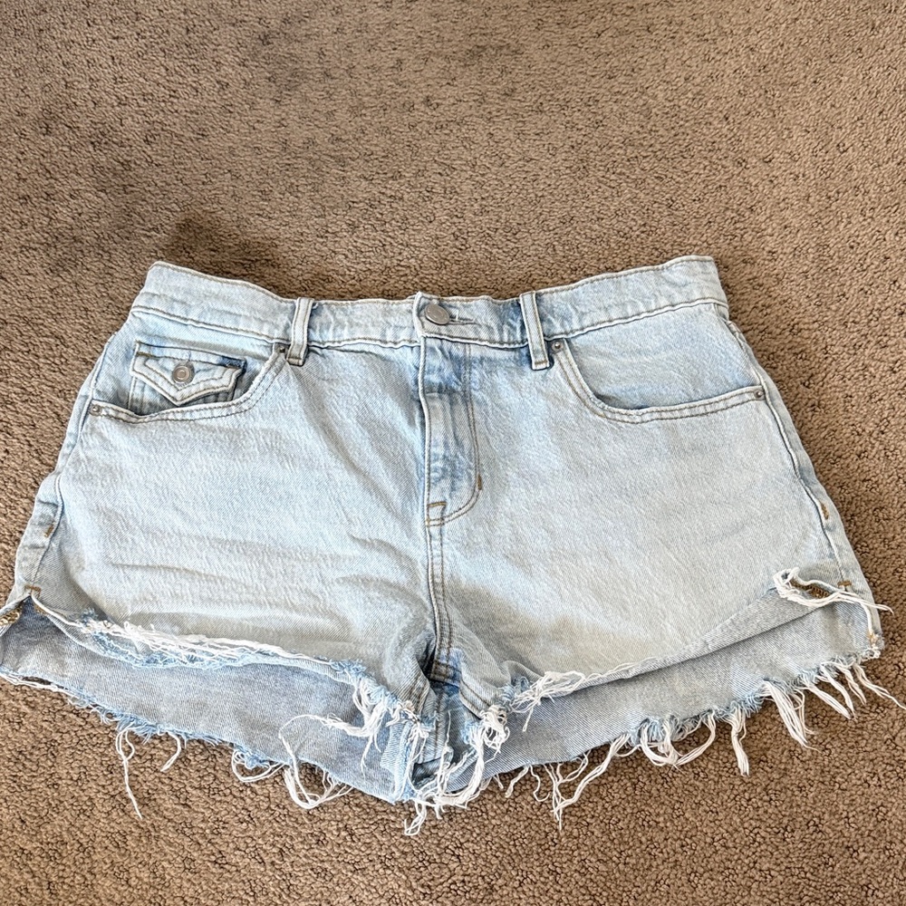 PacSun Light Blue Distressed Denim Cutoff Shorts